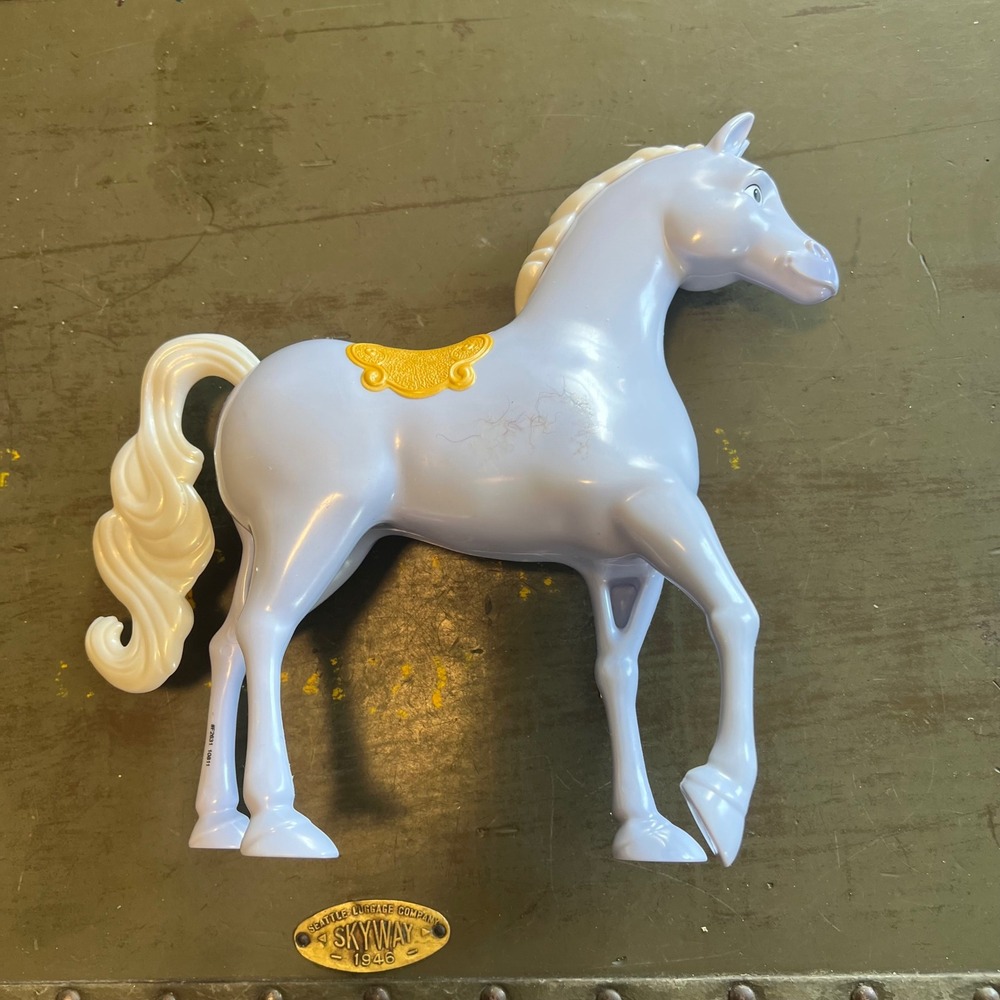 Disney Tangled Maximus Horse Figure Lavender Gold Saddle Toy Rapunzel